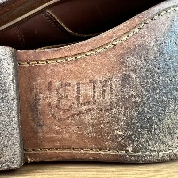 Helm Hollis Mens Boots Cap Toe Brown Leather Sz 9.5 D Mid Combat Hybrid $295 - Picture 16 of 16